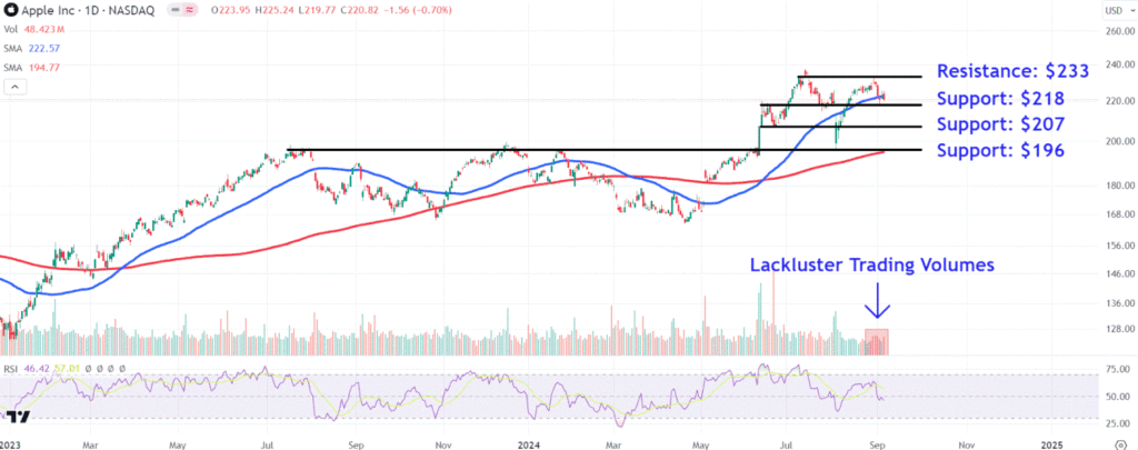 Watch These Apple Stock Price Levels as iPhone 16 Launch Event Set for Monday