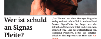 Börse Express - News aus dem Börse Express PDF vom 06.09.2024: Wer ist schuld an Signas Pleite?
