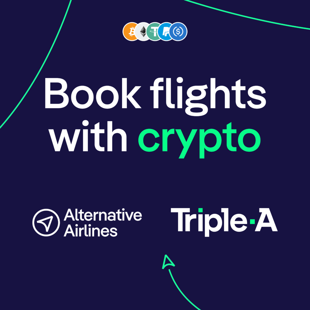 Alternative Airlines partners Triple-A to expand cryptocurrency options