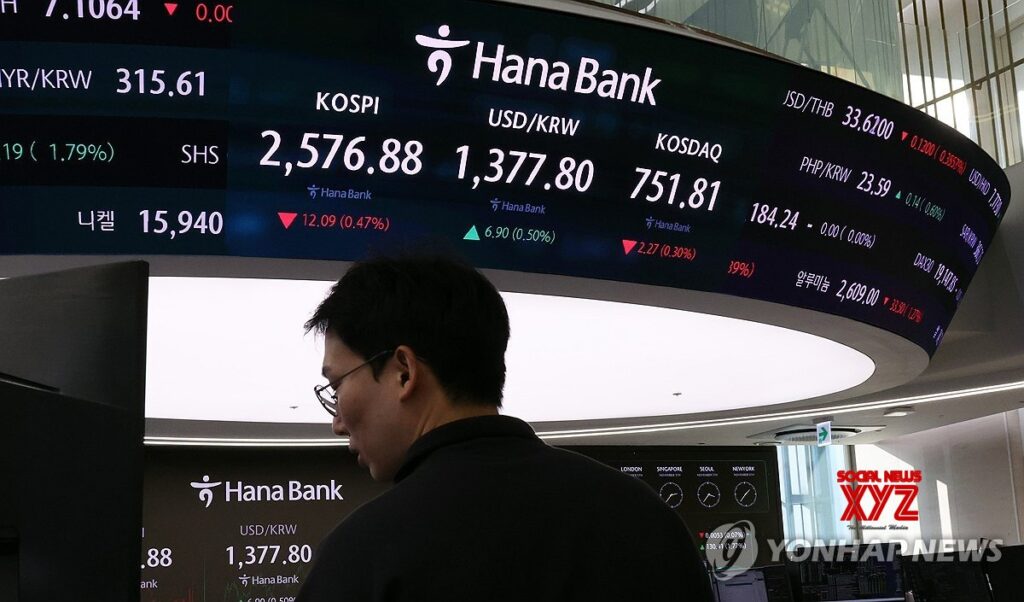Foreign ownership of South Korean stocks at yearly low