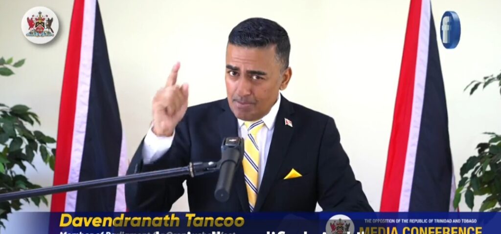 UNC Chairman Dave Tancoo at the Party's Media Briefing on Sunday.