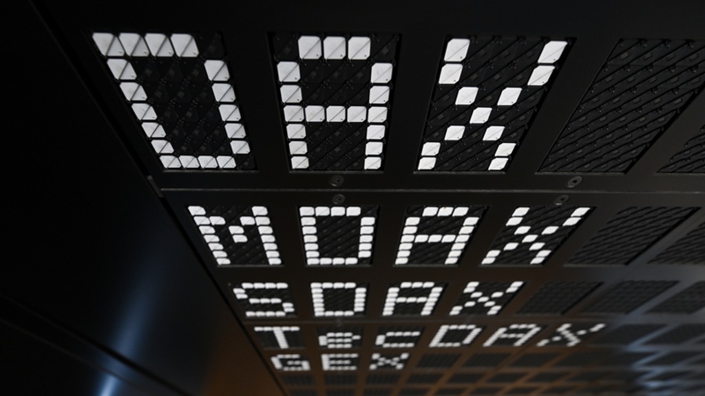 Schriftzüge von Dax, MDax, SDax, TecDax und Gex